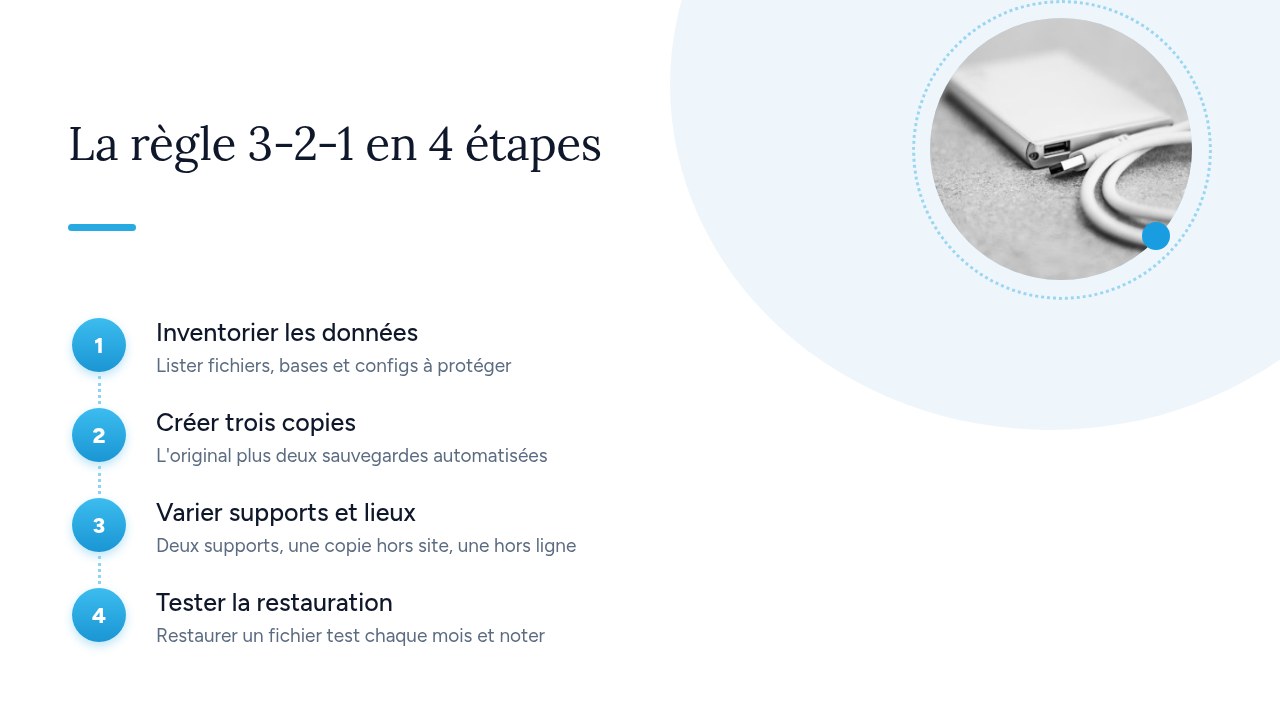 Gros plan sur un disque dur utilisé pour une sauvegarde